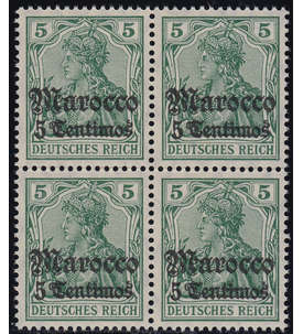 Deutsche Post in Marokko Nr. 35 postfrisch ** Viererblock