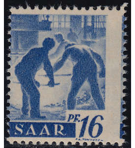 Saar Nr. 213 postfrisch ** Verzhnung