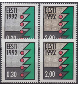 Estland Nr. 195-196x+y postfrisch ** Weihnachten 1992