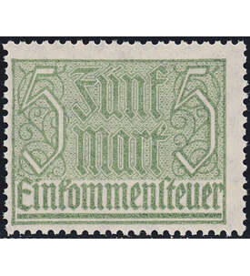 Deutsches Reich Einkommenssteuermarke grne 5 Mark postfrisch **