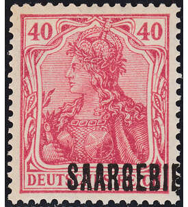 Saargebiet Nr. 48 postfrisch ** verschobener Aufdruck