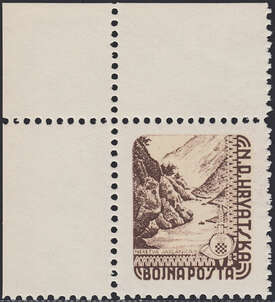 Kroatien Feldpost 1945 Eckrandmarke postfrisch