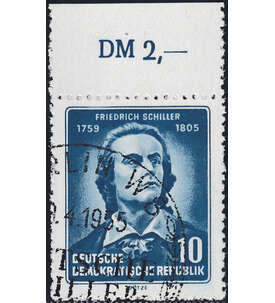 DDR Schiller-Abart Nr. 465 A X I rundgestempelt vom Oberrand