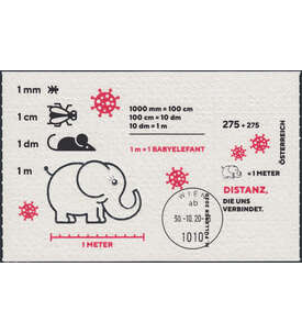 sterreich Block 119 gestemp. Covid-19-Pandemie auf Toilettenpapier