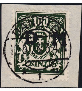 Danzig - Dienstmarke Nr. 37 mit Gefälligkeitsabstempelung