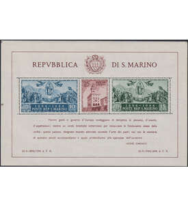 San Marino Block 4 A postfrisch ** Regierungspalast