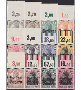 Bayern - Aufdruckwerte 1919 postfrisch OR