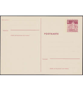 Berlin-Postkarte mit Eindruck 8 Pfennig Bauwerke 1966 postfrisch **