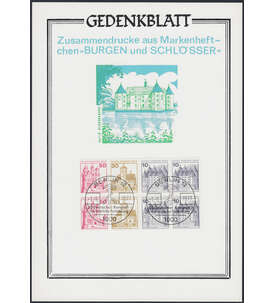 Berlin Burgen und Schl�sser Gedenkblatt mit H-Blatt 18