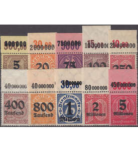 Dt. Reich - Dienstmarken Nr. 89-98 postfrisch ** Oberrand