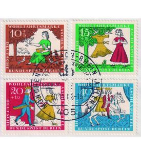 Berlin gestempelt 100 ver. Werte mit Nr. 266-269 Briefabschnitt Aschenputtel