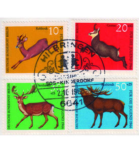 Berlin gestempelt 100 ver. Werte mit Nr. 291-294 Briefabschnitt Hochwild 1966