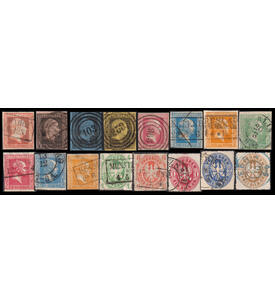 Preu�en gestempelte Kollektion 16 ver. Altausgaben bis Nr. 18