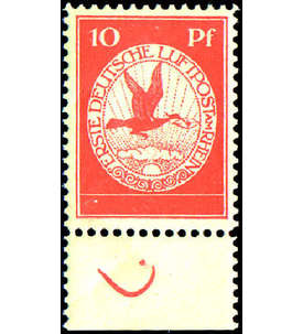 Deutsches Reich Nr. I postfrisch Randstck mit Farbmarkierung
