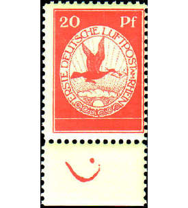 Deutsches Reich Nr. II postfrisch Randstck mit Farbmarkierung