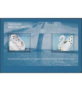 sterreich Block 25 postfrisch ** Schwne mit Swarovski Kristallen