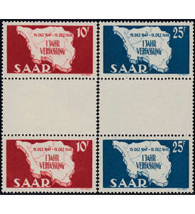 Saar Nr. 260-261 postfrisch ** Zwischenstegpaare