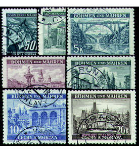 Böhmen und Mähren mit Nr. 55-61 gestempelt