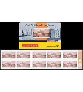 BRD Bund  Markenheft Nr. 70          Carl Gotthard Langhans 2007