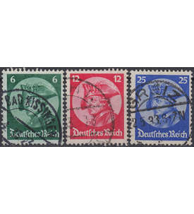 Deutsches Reich gestempelt  mit Nr. 479-481