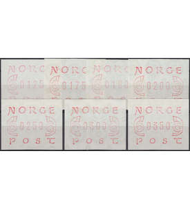 Norwegen ATM Nr. 2 125,175, 180,200,250,300,350 re postfrisch **