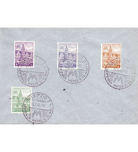 SBZ Nr. 162-165A auf Sammler-Brief mit Sonderstempel