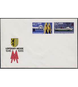 DDR Ganzsachenumschlag U4 postfrisch Leipziger Messe 1986