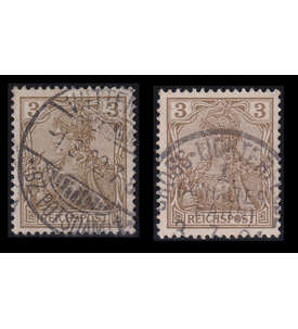 Dt. Reich - Farbe Nr. 54 a + b gestempelt Germania - Reichspost
