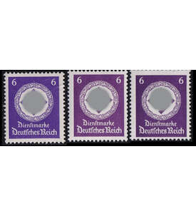 Deutsches Reich - Farben Nr. D 169 a-c postfrisch 6 Pfennig-Wert Hakenkreuz