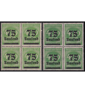 Dt. Reich - Besonderheiten Nr. 287 a + b postfrisch in Viererblcken