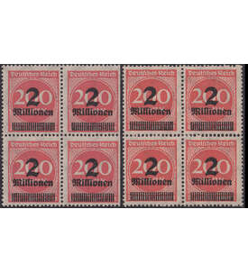 Dt. Reich - Besonderheiten Nr. 309 A P a +b postfrisch in Viererblcken