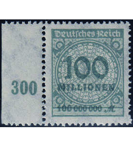 Deutsches Reich - Randstcke Nr. 322 postfrisch mit durchgezhntem Seitenrand