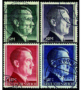 Deutsches Reich Nr. 799-802 Hitler 1-5 Mark