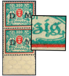 Danzig Dienstmarke Nr. 35Y III postfrisch Plattenfehler