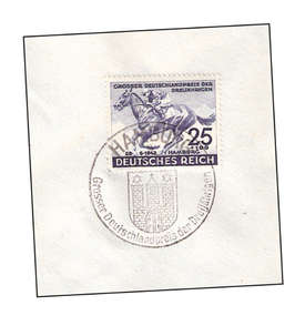 Deutsches Reich gestempelt mit Nr. 814 auf Briefstück