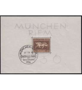 Deutsches Reich Block 4 mit Sonderstempel München und voller Gummierung
