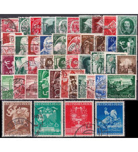 Dt. Reich Kollektion 1933-1941 45 versch. Werte gestempelt mit Nr. 569/70 x und Z 738/39