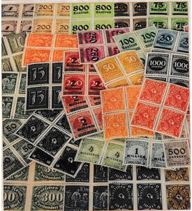 Deutsches Reich Infla Kollektion von 50 verschiedenen Viererblcken