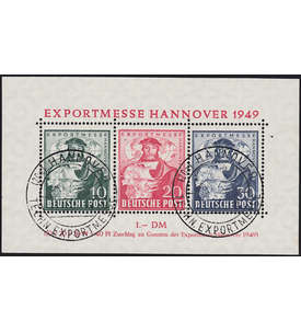 Alliierte Besetzung Block 1 gestempelt - Exportmesse 1949