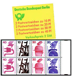 Berlin Markenheft Nr. 9 Unfallverhtung 1974