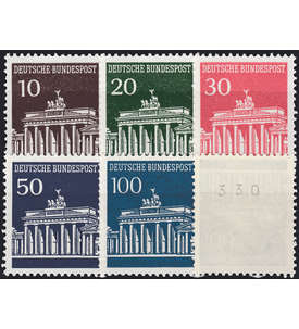 BRD Bund  Nr. 506-510v postfrisch Brandenburger Tor mit Zhlnr