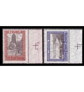 Danzig Nr. 209+210 postfrisch ** mit Plattennummern