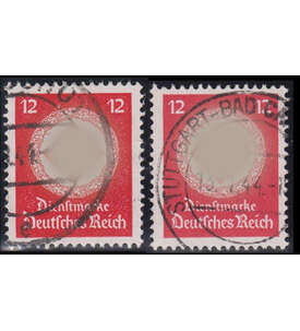 Deutsches Reich - Farben Dienstmarke Nr. 172 a + b sauber rundgestempelt