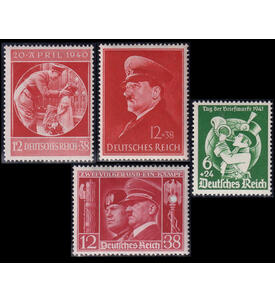 III. Reich aus 1933/1945 50 ver. postfrische Werte mit Nr. 744, 762, 763 und 772