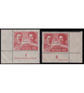 SBZ Liebknecht/Luxemburg Nr. 229 postfrisch je Eckrand mit DZ und DV