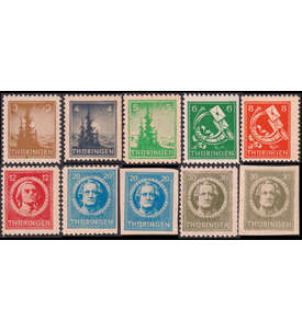 SBZ 100 ver. postfrische Werte mit Nr. 92-99