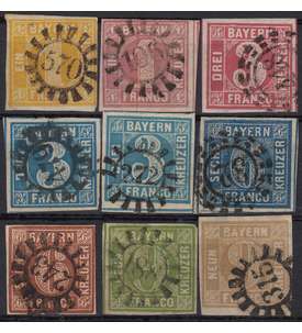 Bayern Nummernstempel 20 verschiedene