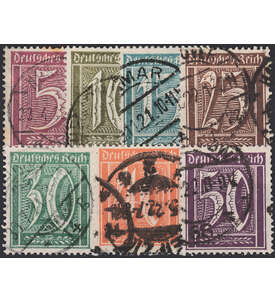 Deutsches Reich Nr. 158-164 gestempelt Ziffern 1921