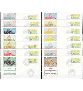 BRD Bund ATM Posthorn FDC 10-280 Pfennig 14 Werte