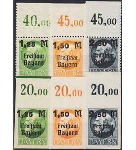 Bayern Nr. 174-176A+B postfrisch ** Oberrandsatz